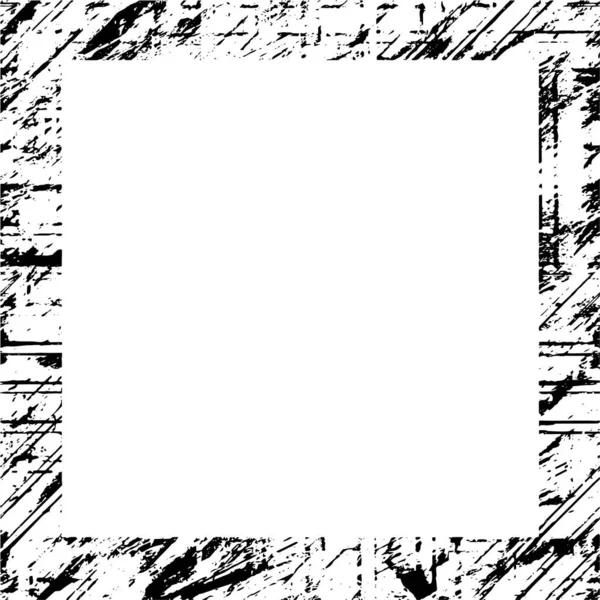 Abstraktní Černobílý Hrubý Rám Vektorová Ilustrace — Stockový vektor