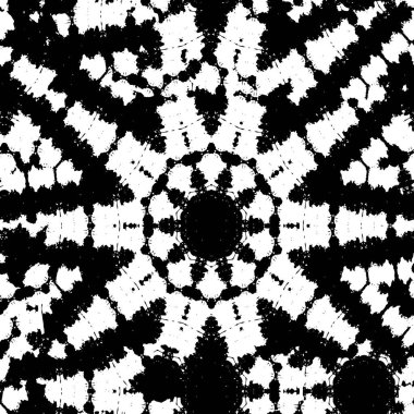 Siyah ve beyaz elementli vektörsüz desen. 