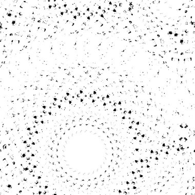 Dairesel bir desenin siyah beyaz görüntüsü