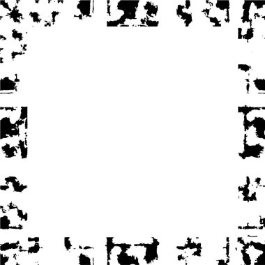 Siyah beyaz dokuda sıkıntılı çerçeve arkaplanı 