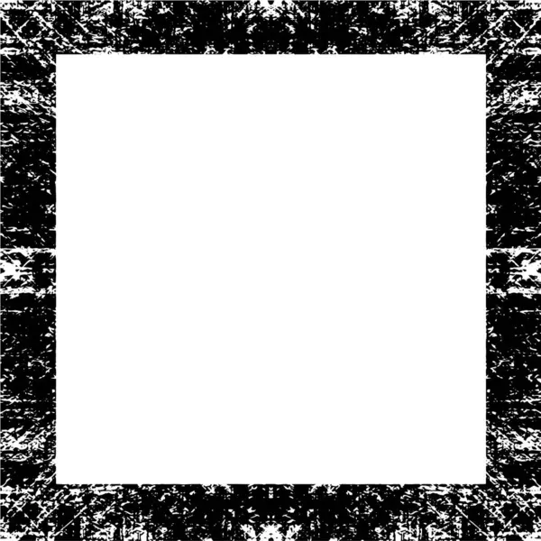 Illustration Grossière Cadre Monochrome Fond Grunge Effet Texturé Abstrait — Image vectorielle