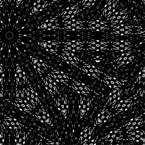 Černé Bílé Geometrické Mandala Pozadí — Stockový vektor