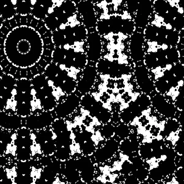 Черно Белый Абстрактный Фон Круглым Дизайном — стоковый вектор