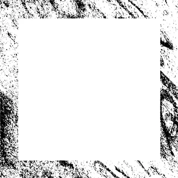 Грубая Монохромная Рамка Гранж Фок Абстрактный Текстурированный Эффект — стоковый вектор