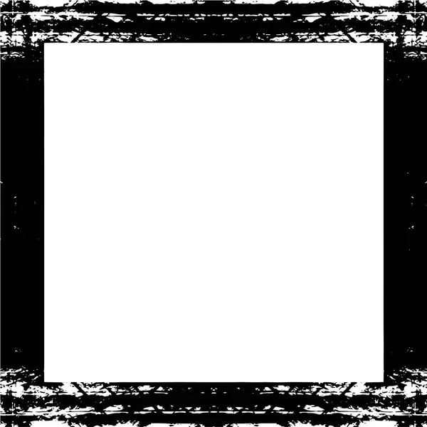 Preto Branco Monocromático Velho Grunge Vintage Weathered Frame Abstrato Textura — Vetor de Stock