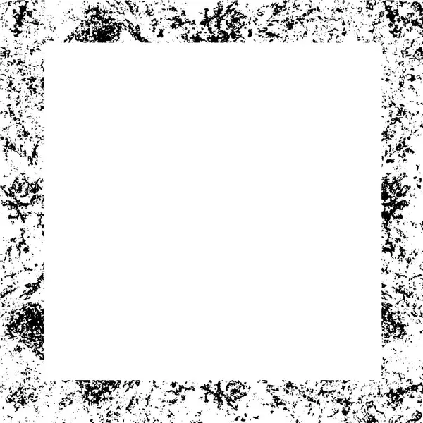 Noir Blanc Monochrome Vieux Cadre Vintage Grunge Altérée — Image vectorielle