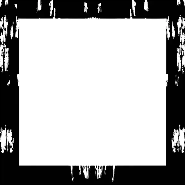 Zwart Wit Monochroom Oud Grunge Vintage Verweerd Frame — Stockvector