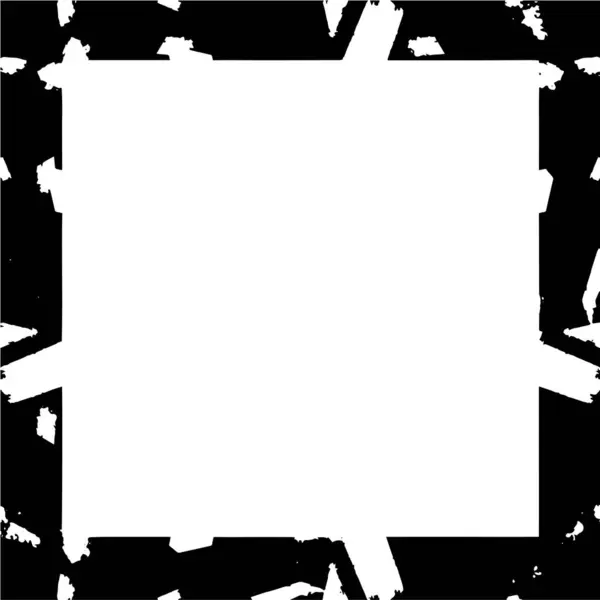 Distressed Frame Hintergrund Schwarz Weißer Textur — Stockvektor
