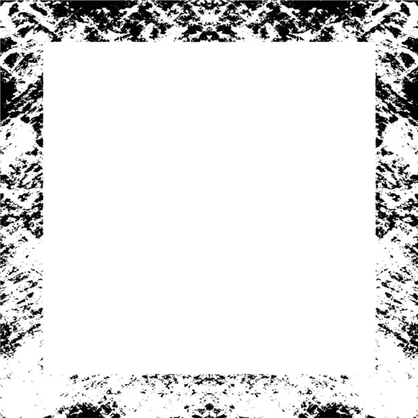 Verontruste Achtergrond Zwart Wit Frame — Stockvector