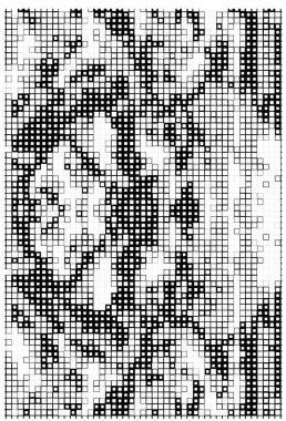 Küçük kareli soyut siyah beyaz arkaplan.