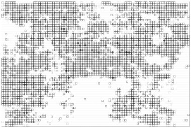 Karelerden oluşan soyut bir arkaplan. vektör çizimi tasarımı
