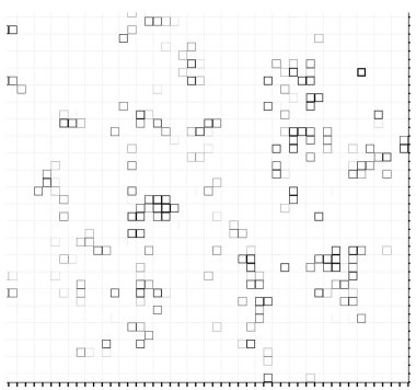 kare elementli soyut geometrik desen. vektör illüstrasyonu