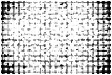 kare simgesine dayalı piksel mozaiği. siyah ve beyaz soyut doku arkaplanı 