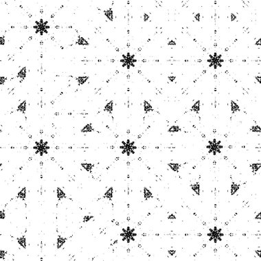 Kar taneleriyle siyah beyaz desen