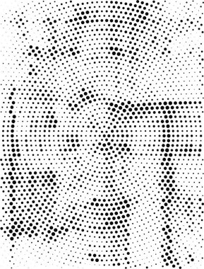 Beyaz arkaplandaki siyah noktaların deseni, vektör illüstrasyonu