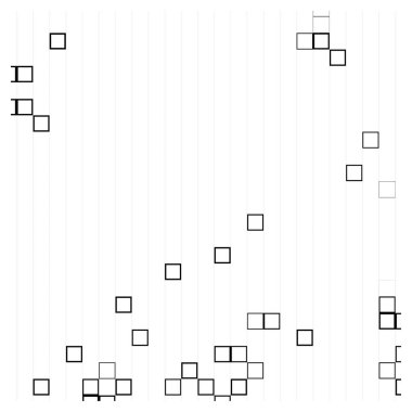 Kare elementlerle soyut arkaplan. vektör çizimi tasarımı