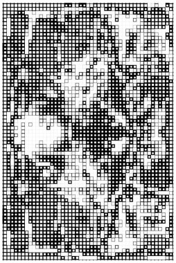 Küçük kareli soyut siyah beyaz arkaplan.