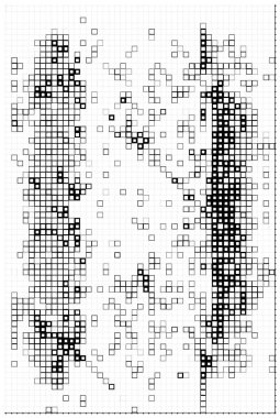 Küçük kareli soyut siyah beyaz arkaplan.