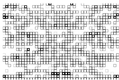 Siyah beyaz arka plan ve kareler. Soyut geometrik bileşim. vektör tasarımı