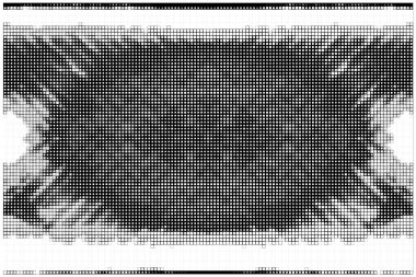 Noktalardan oluşan siyah beyaz bir fotoğraf.