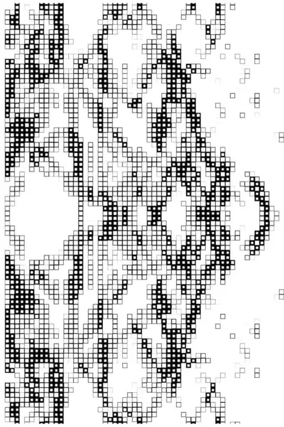 Abstrakter Schwarz Weißer Hintergrund Mit Kleinen Quadraten — Stockvektor