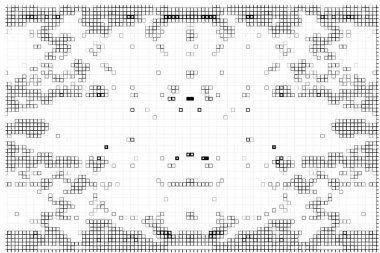 Farklı boyutlarda simgeleri olan siyah beyaz bir arkaplan. vektör illüstrasyonu