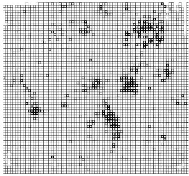 kare elementli soyut geometrik desen. vektör illüstrasyonu