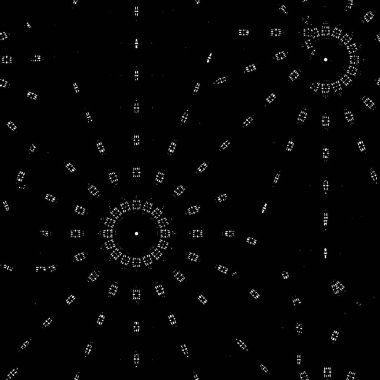 Gökyüzü dolu bir yıldızın siyah beyaz görüntüsü.