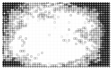 Siyah ve beyaz arkaplanı olan bir kare kare kare