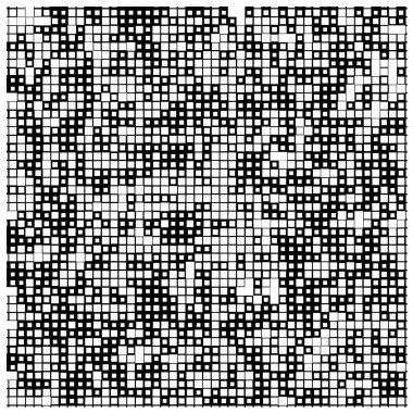 Karelerle soyut bir arkaplan. Vektör çizimi. siyah ve beyaz renkler