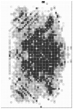 Küçük kareli soyut siyah beyaz arkaplan.