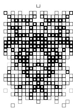 soyut grunge deseni, siyah beyaz illüstrasyon 