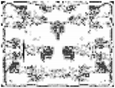 Soyut kare mozaiği. Kare dikdörtgen elementlere göre düzenlenmiş vektör mozaiği. vektör mozaik kare deseni