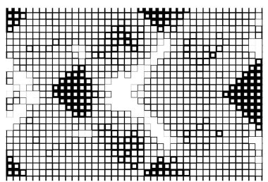 Küçük kareli soyut siyah beyaz arkaplan.