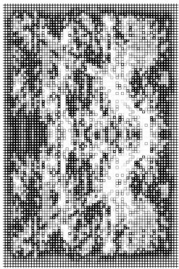 Yarım tonlu arka plan. pikselli siyah beyaz vektör