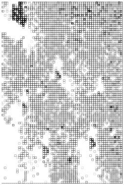 Güney Afrika haritası - noktalı mozaik