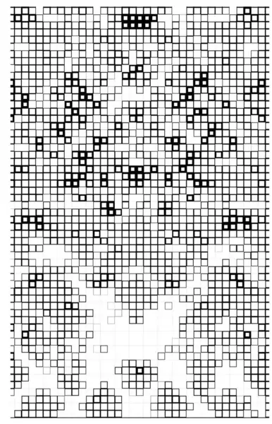 Mosaico Medio Tono Patrón Cuadrado Blanco Negro Ilustración Vectorial — Archivo Imágenes Vectoriales