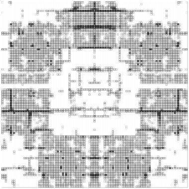 bir binanın çapraz dikiş deseni