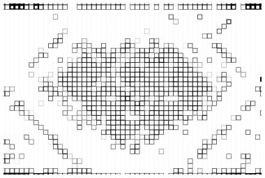 nokta mozaiği, kare haritası, vektör illüstrasyonu