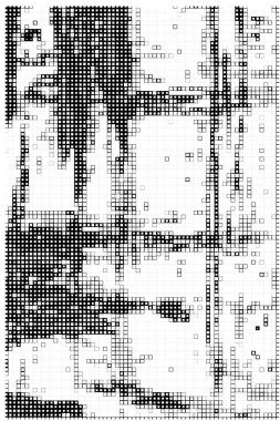 Yarım ton. Noktalı set. Noktalı doku. Beyaz arka plan. grunge tasarımı örtüşüyor. Doğrusal tasarım sıkıntısı. Söndür, puan. pop