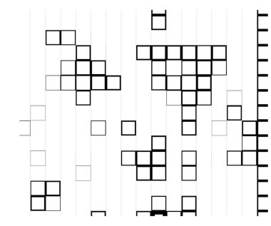 kare elementli soyut geometrik desen. vektör illüstrasyonu