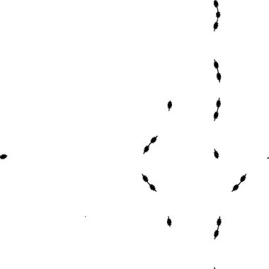 Gökyüzünde uçan bir kuş sürüsü