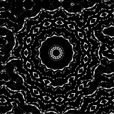 dairesel siyah ve beyaz vektörsüz desen