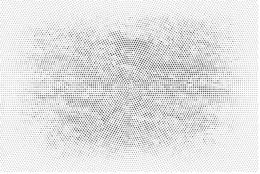 Soyut monokrom yarım ton deseni. Web afişleri, posterler, kartlar, duvar kağıtları, siteler için tasarım öğesi. Siyah ve beyaz renk