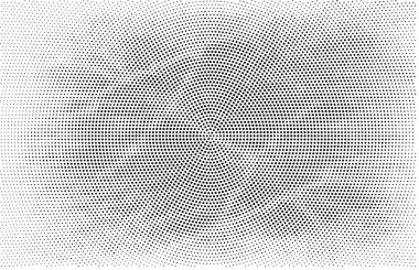 Soyut monokrom yarım ton deseni. Web afişleri, posterler, kartlar, duvar kağıtları, siteler için tasarım öğesi. Siyah ve beyaz renk