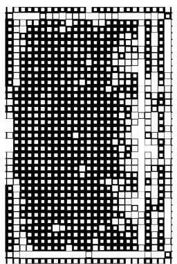 Kareli siyah beyaz desenlerin vektör illüstrasyonu
