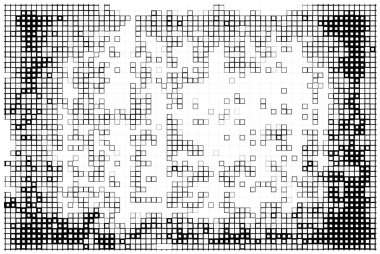 Soyut monokrom yarım ton deseni. Web afişleri, posterler, kartlar, duvar kağıtları, siteler için tasarım öğesi. Siyah ve beyaz renk