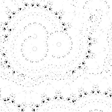 dairesel siyah ve beyaz vektörsüz desen