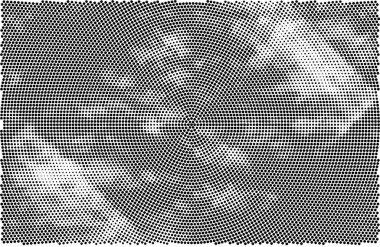 Yarım ton. grunge geometrik noktalar. Beyaz arka planda noktalı doku. Grunge şablonu örtülsün. Doğrusal tasarım sıkıntısı. solgunluk tasarım noktaları. pop