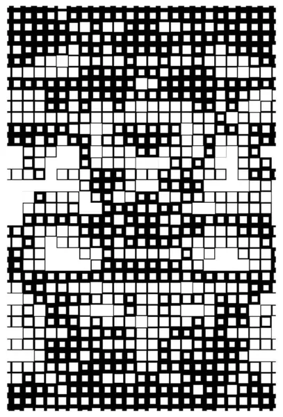 Icône Engrenage Hexagonal Demi Teinte Pictogramme Sur Fond Blanc Mosaïque — Image vectorielle
